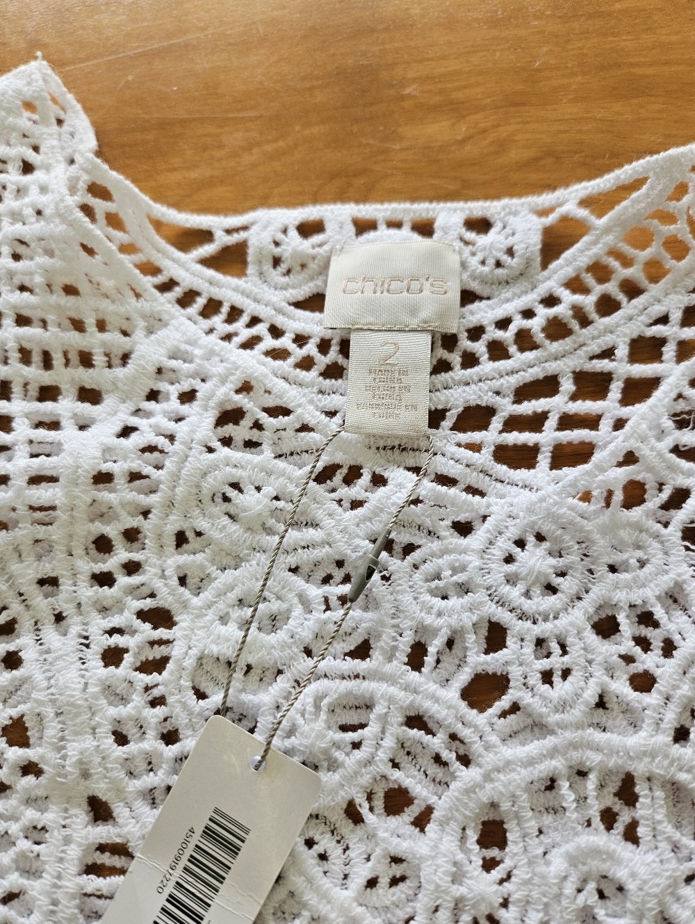 Chico's White Crochet Lace Top - Picture 5 of 5